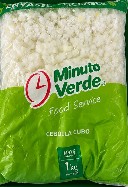 Cebolla en cubitos