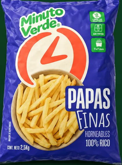Papas fritas Minuto Verde finas